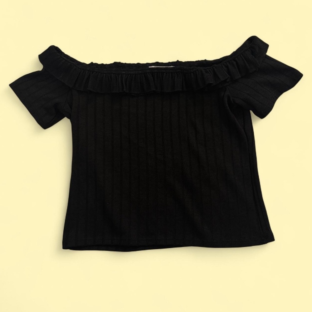 Zara Black Off-Shoulder Tank Top